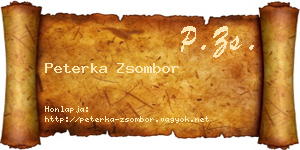 Peterka Zsombor névjegykártya